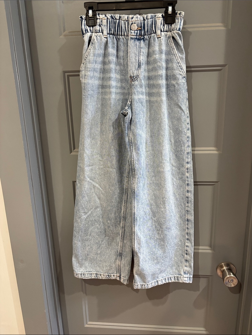 H&M Light Wash Paperbag Waist Kids Jeans